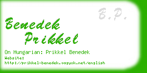 benedek prikkel business card